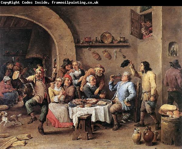 TENIERS, David the Younger Twelfth-night (The King Drinks) ar
